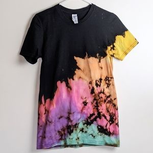 Hand Dyed Reverse Tie Dye T-shirt Size Small